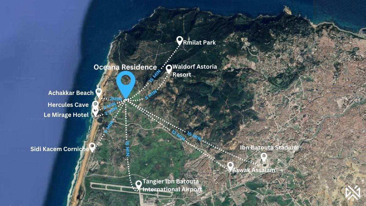 New project in Achakar Tangier – Résidence Oceana apartments for sale