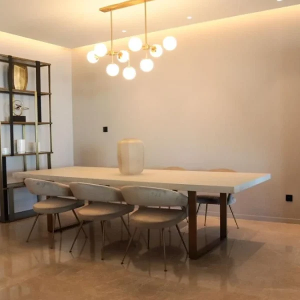 Stylish dining area in sea-view apartment for sale at Pinea Hills Tangier (3)