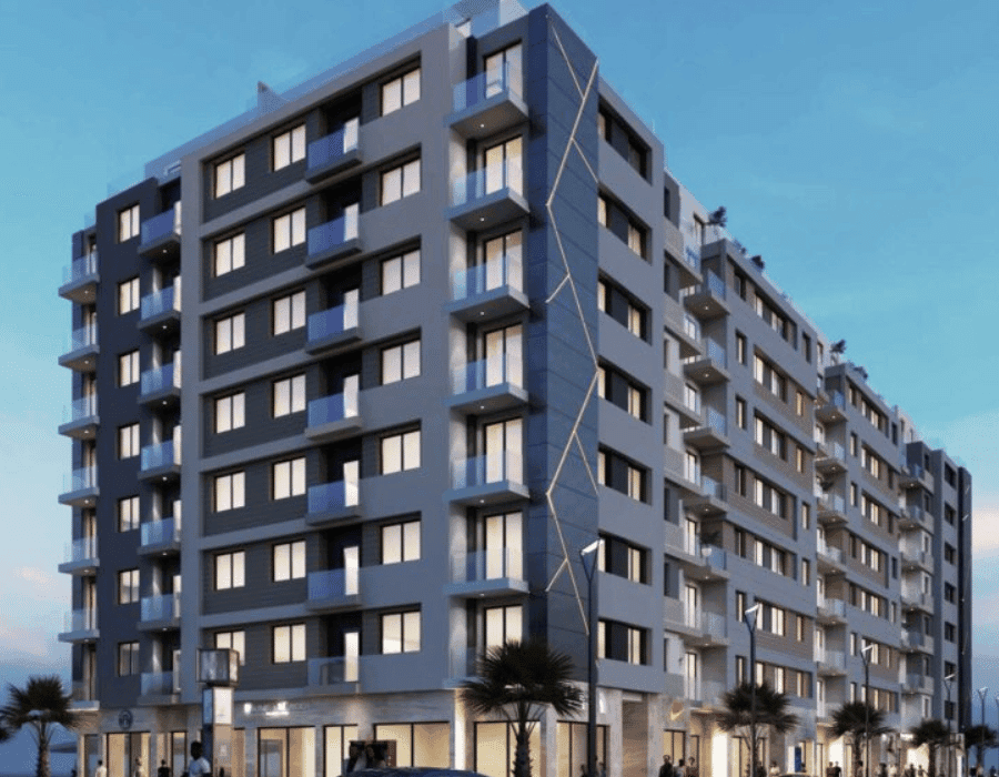 Façade extérieure de la résidence Golf Gardens à Tanger